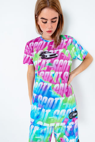 Hype X Back To The Future Neon Repeat Logo T-Shirt