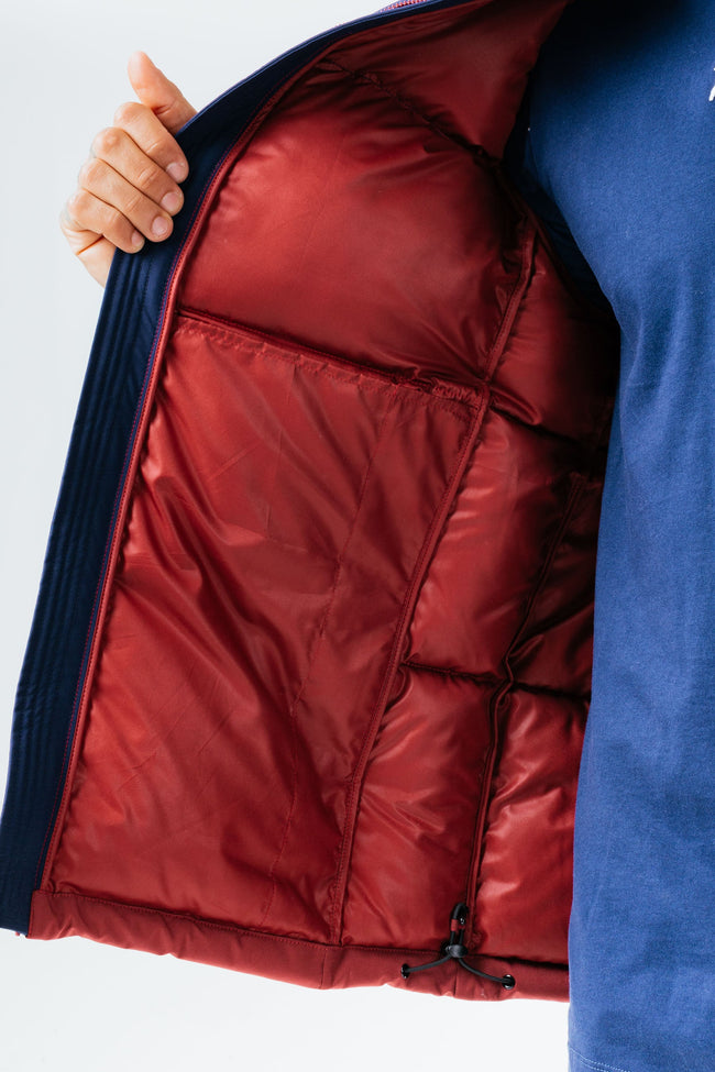 HYPE BURGUNDY ADULT GILET WITH DETACHABLE HOOD