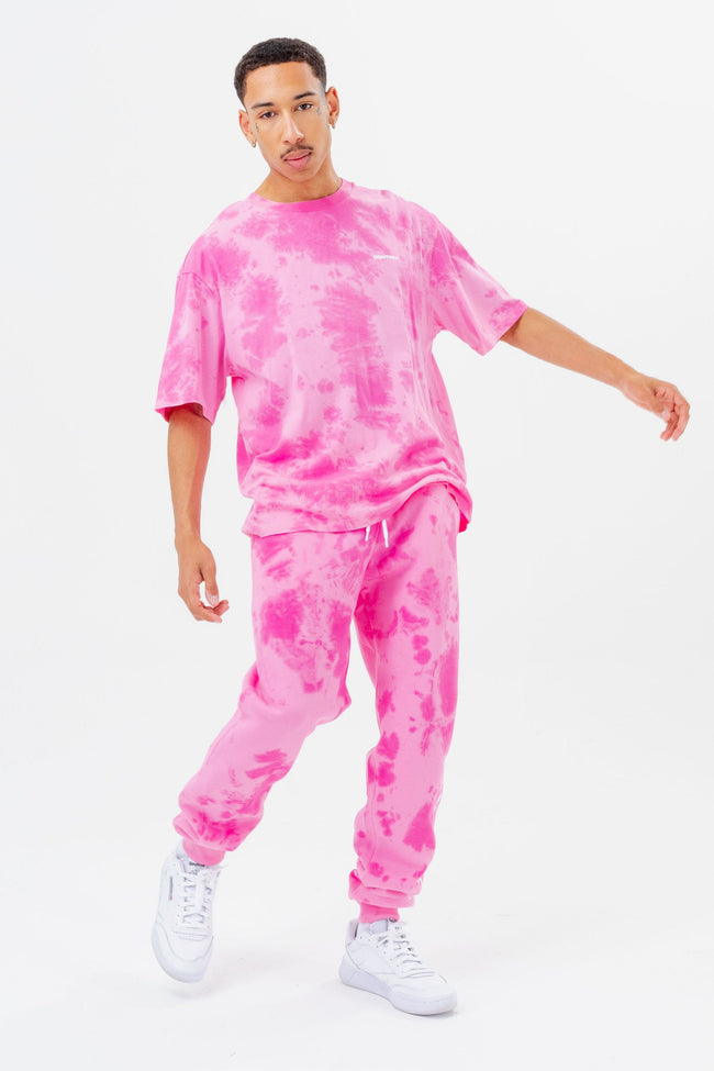 CONTINU8 PINK OVERSIZED TIE DYE T-SHIRT