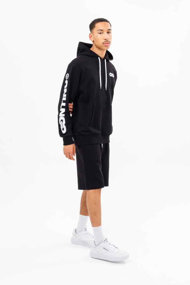 CONTINU8 BLACK OVERSIZED HOODIE