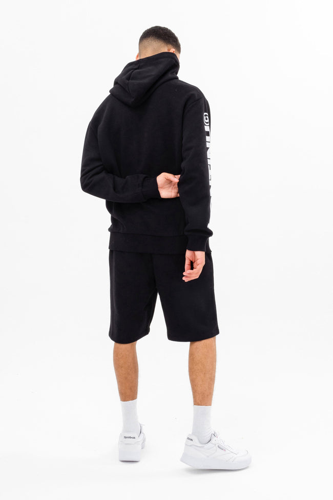 CONTINU8 BLACK OVERSIZED HOODIE