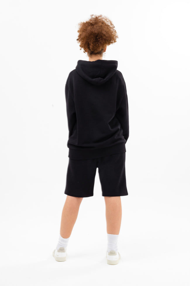 CONTINU8 BLACK OVERSIZED HOODIE