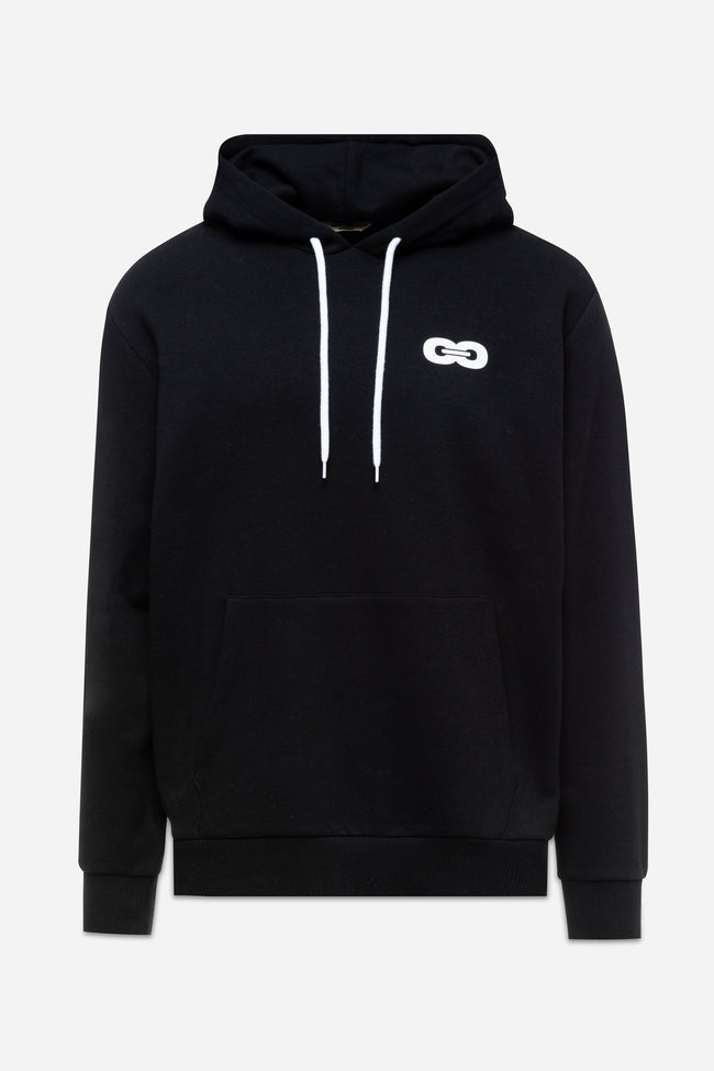 CONTINU8 BLACK OVERSIZED HOODIE