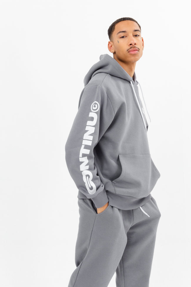 CONTINU8 CHARCOAL GREY OVERSIZED HOODIE