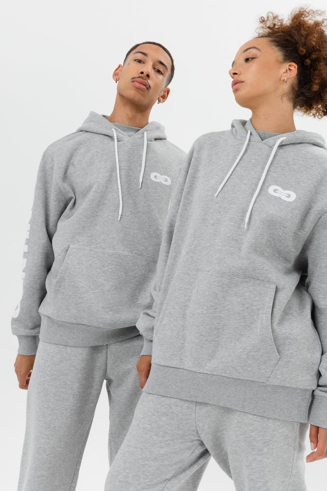 CONTINU8 GREY OVERSIZED HOODIE