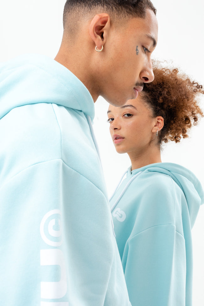 CONTINU8 PALE BLUE OVERSIZED HOODIE