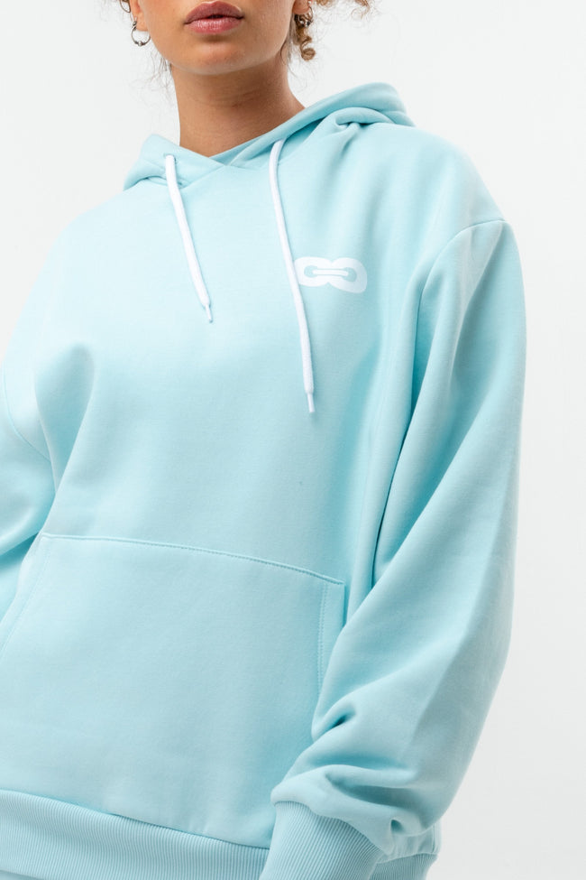 CONTINU8 PALE BLUE OVERSIZED HOODIE