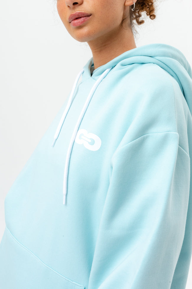 CONTINU8 PALE BLUE OVERSIZED HOODIE