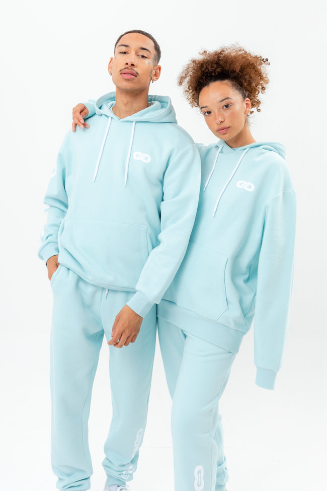 CONTINU8 PALE BLUE OVERSIZED HOODIE