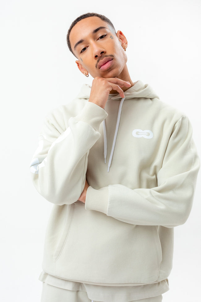 CONTINU8 LIGHT BEIGE OVERSIZED HOODIE