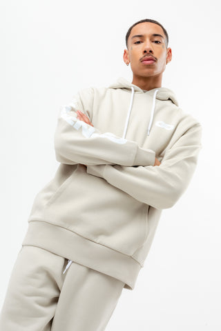 CONTINU8 BEIGE OVERSIZED HOODIE