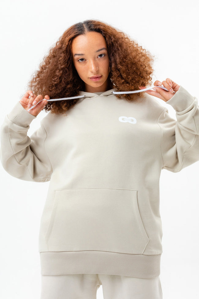 CONTINU8 BEIGE OVERSIZED HOODIE