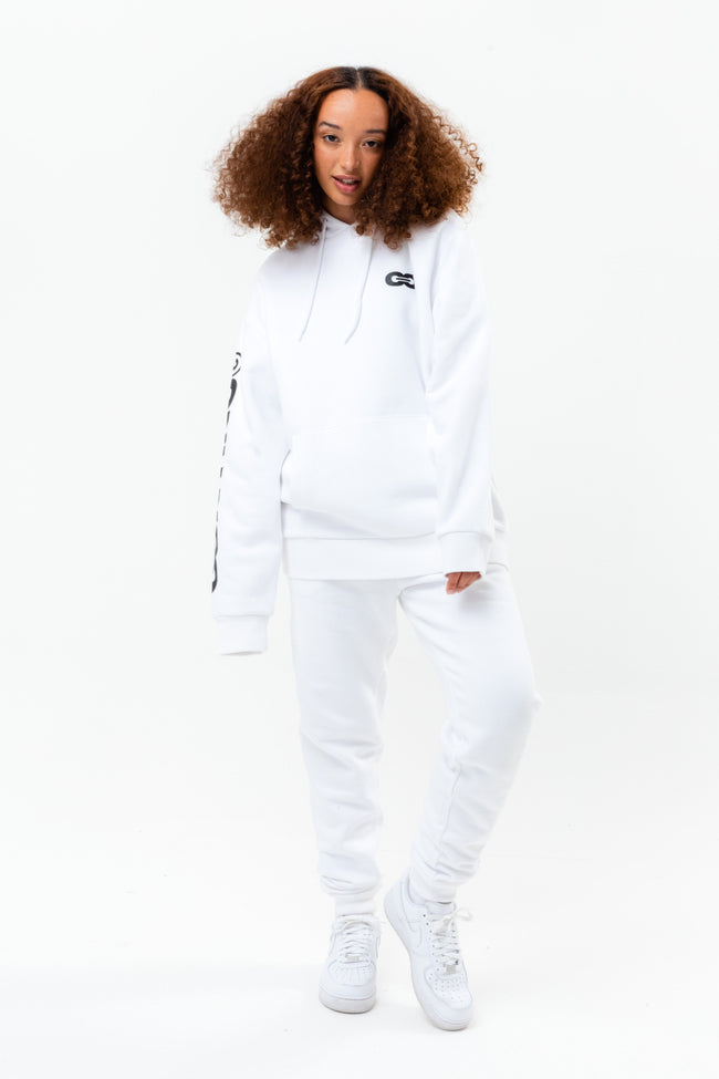 CONTINU8 WHITE OVERSIZED HOODIE