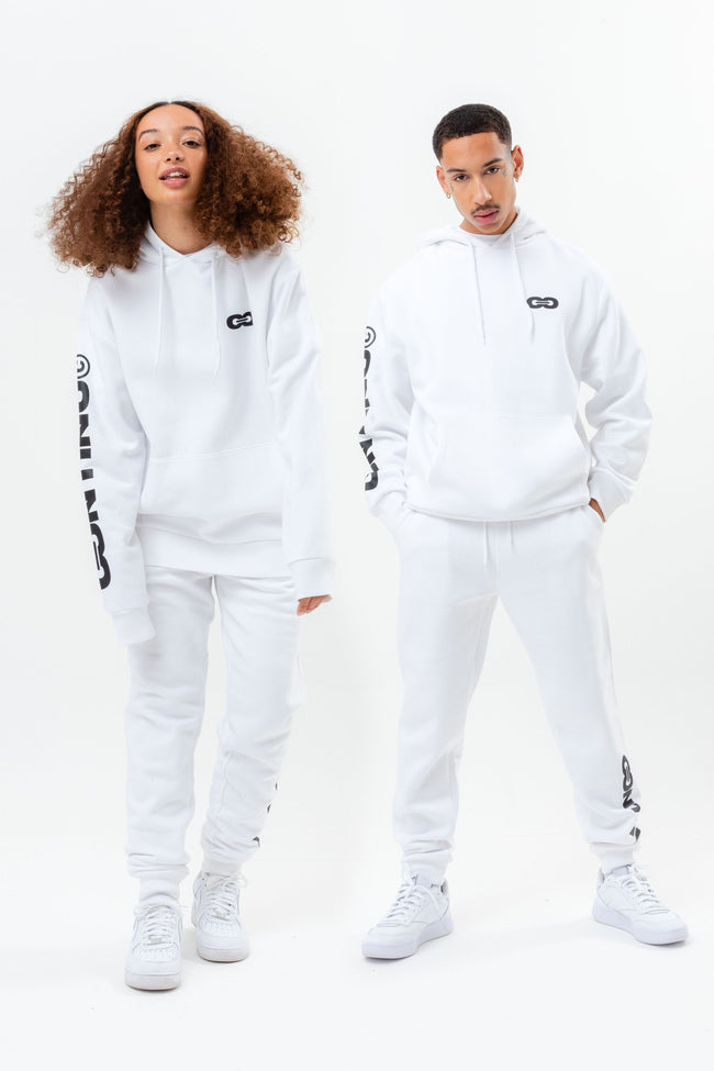 CONTINU8 WHITE OVERSIZED HOODIE