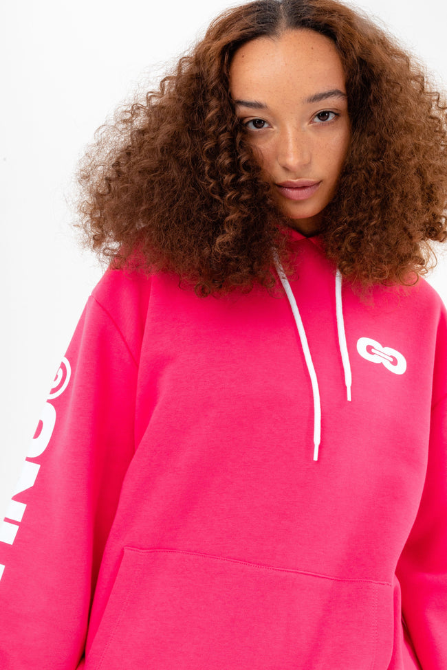 CONTINU8 PINK OVERSIZED HOODIE