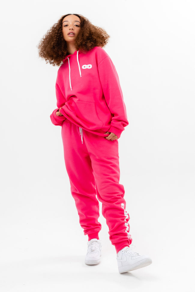 CONTINU8 PINK OVERSIZED HOODIE