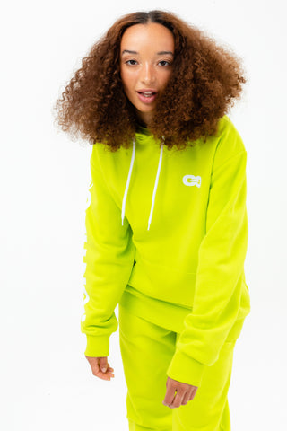 CONTINU8 NEON GREEN OVERSIZED HOODIE