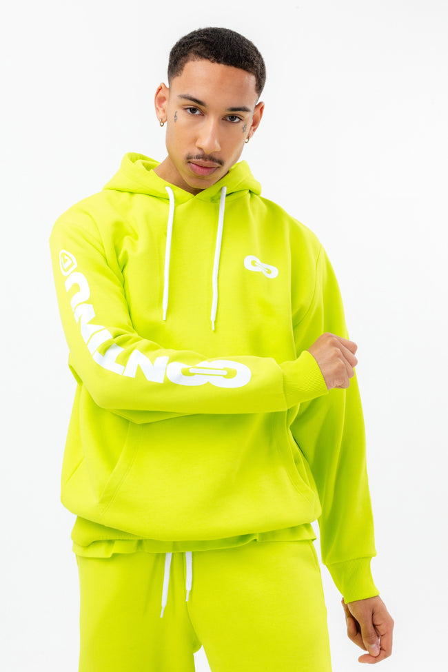 CONTINU8 NEON GREEN OVERSIZED HOODIE