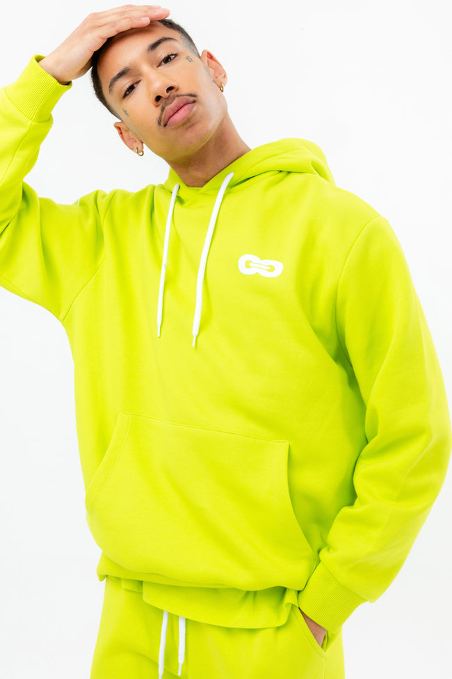 CONTINU8 NEON GREEN OVERSIZED HOODIE