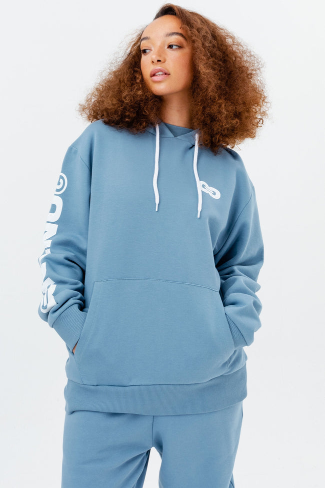 CONTINU8 BLUE OVERSIZED HOODIE