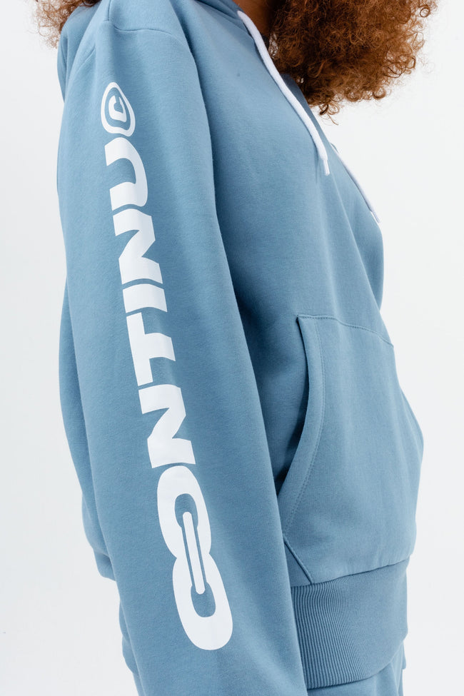 CONTINU8 BLUE OVERSIZED HOODIE