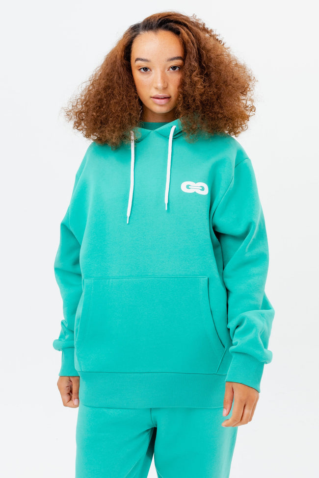 CONTINU8 TURQUOISE OVERSIZED HOODIE