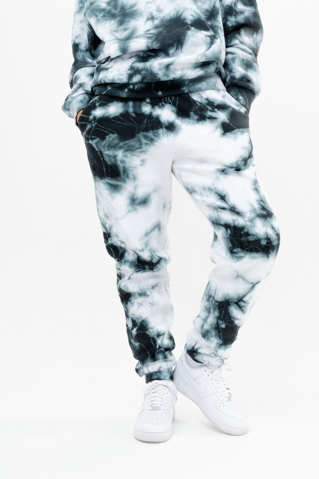 CONTINU8 BLACK TIE DYE JOGGERS