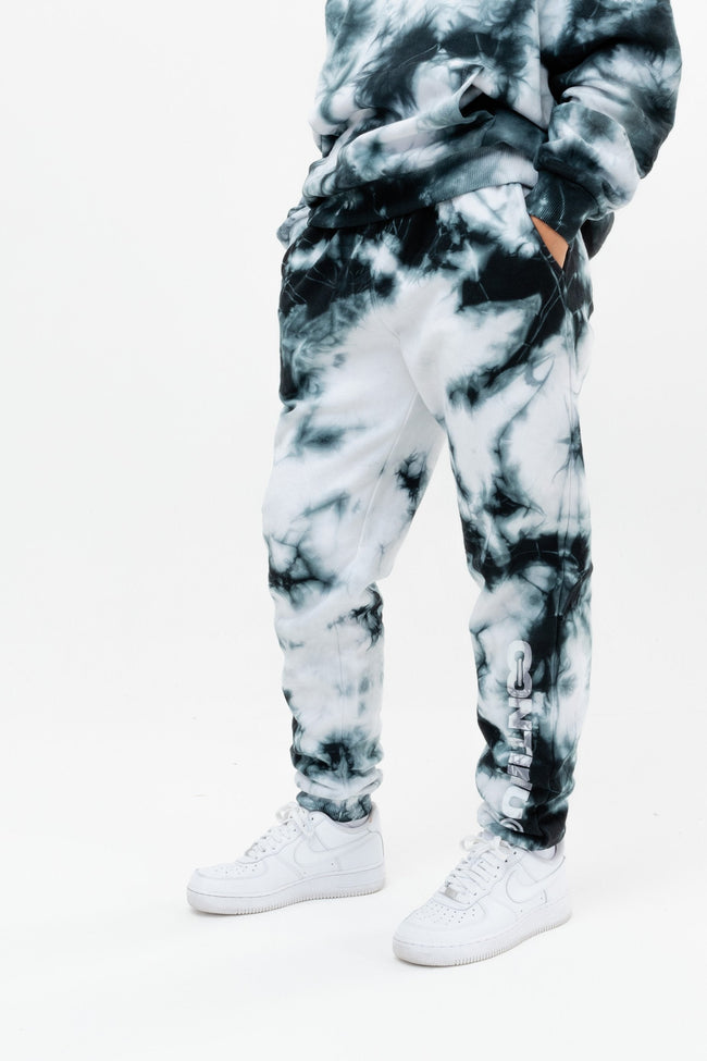 CONTINU8 BLACK TIE DYE JOGGERS