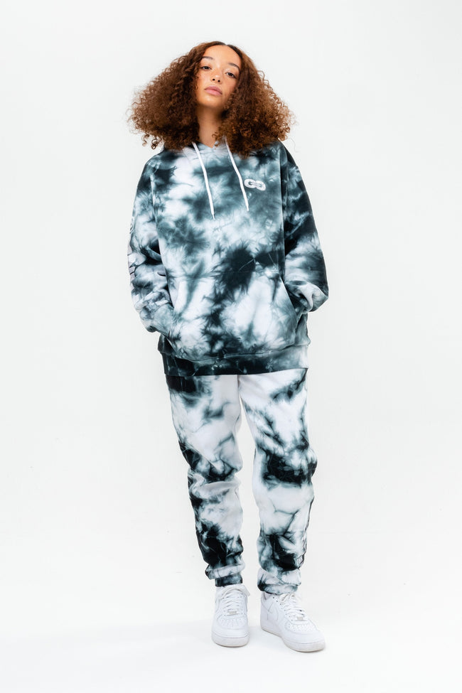 CONTINU8 BLACK TIE DYE JOGGERS