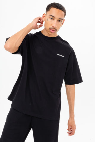 CONTINU8 BLACK OVERSIZED T-SHIRT