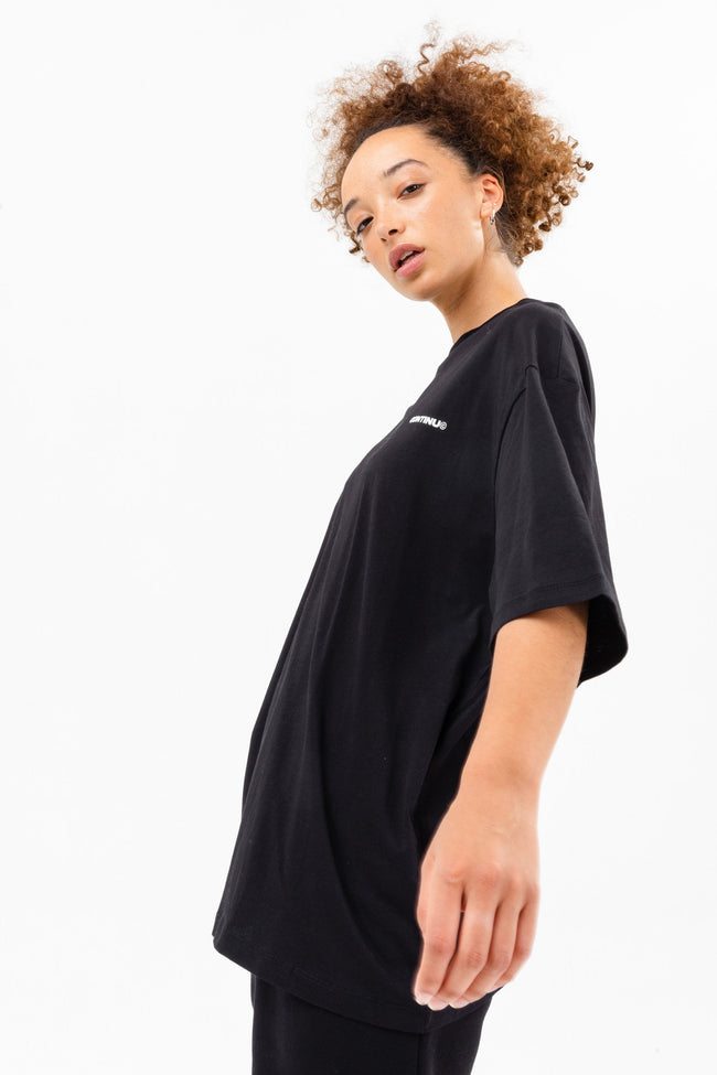 CONTINU8 BLACK OVERSIZED T-SHIRT