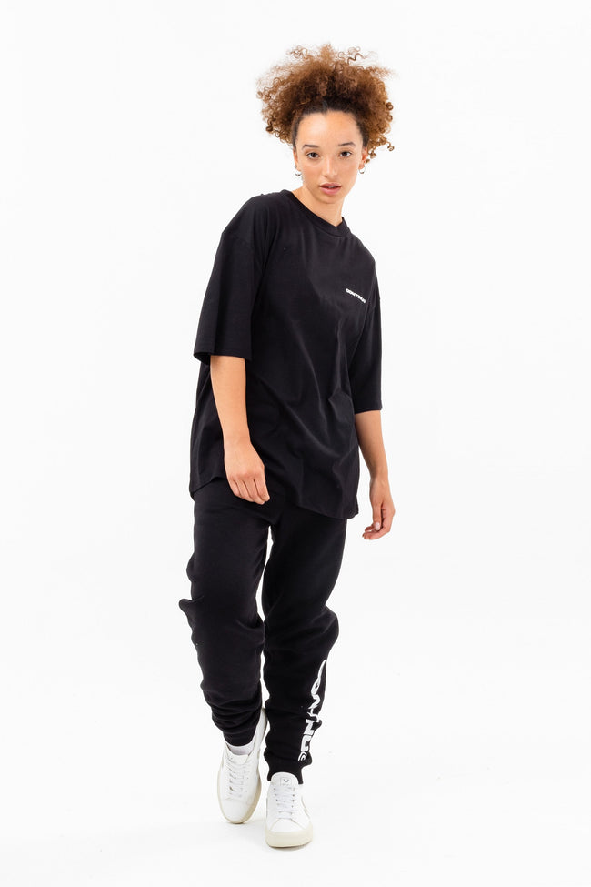 CONTINU8 BLACK OVERSIZED T-SHIRT