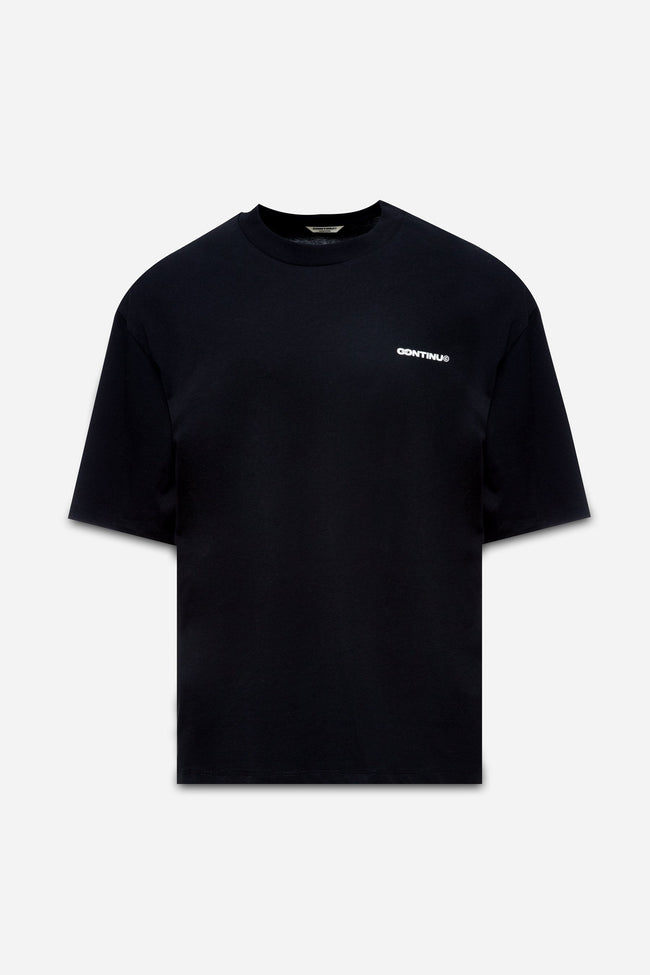 CONTINU8 BLACK OVERSIZED T-SHIRT