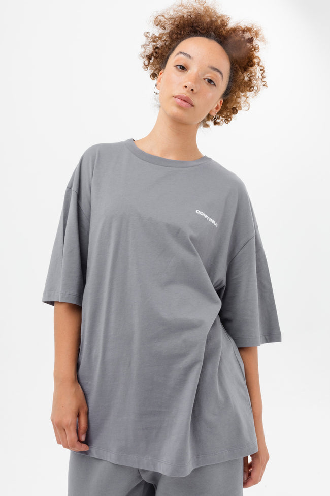 CONTINU8 CHARCOAL OVERSIZED T-SHIRT