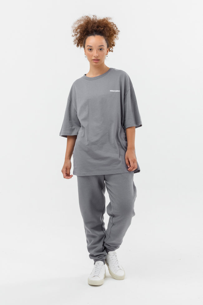 CONTINU8 CHARCOAL OVERSIZED T-SHIRT