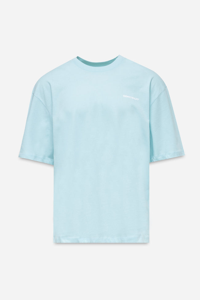 CONTINU8 PALE BLUE OVERSIZED T-SHIRT