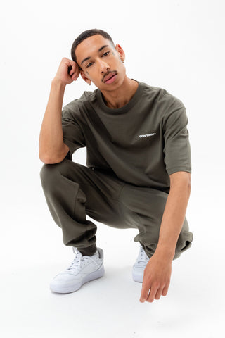 CONTINU8 KHAKI OVERSIZED T-SHIRT