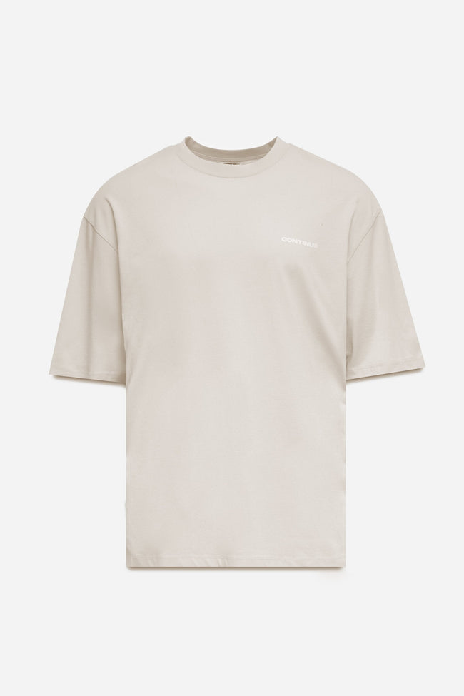 CONTINU8 BEIGE OVERSIZED T-SHIRT