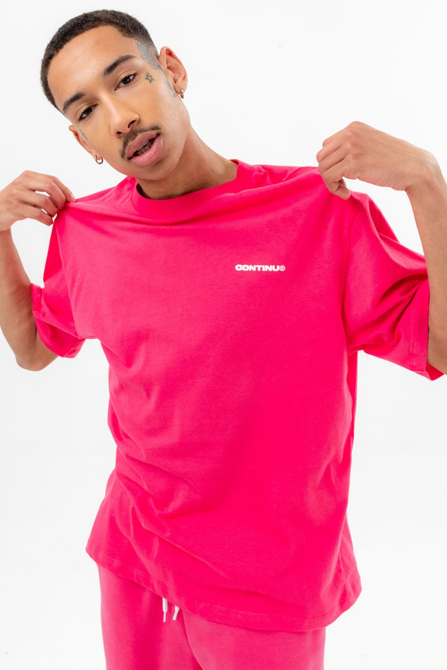 CONTINU8 PINK OVERSIZED T-SHIRT