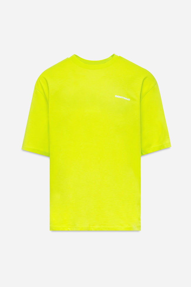 CONTINU8 NEON GREEN OVERSIZED T-SHIRT