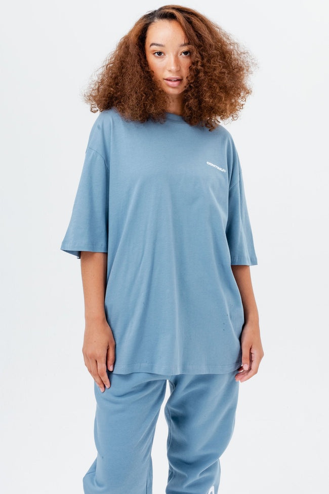 CONTINU8 BLUE OVERSIZED T-SHIRT