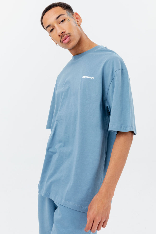 CONTINU8 BLUE OVERSIZED T-SHIRT