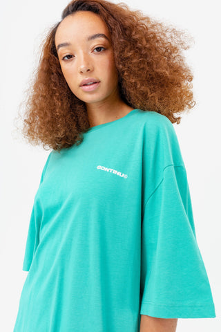 CONTINU8 TURQUOISE OVERSIZED T-SHIRT