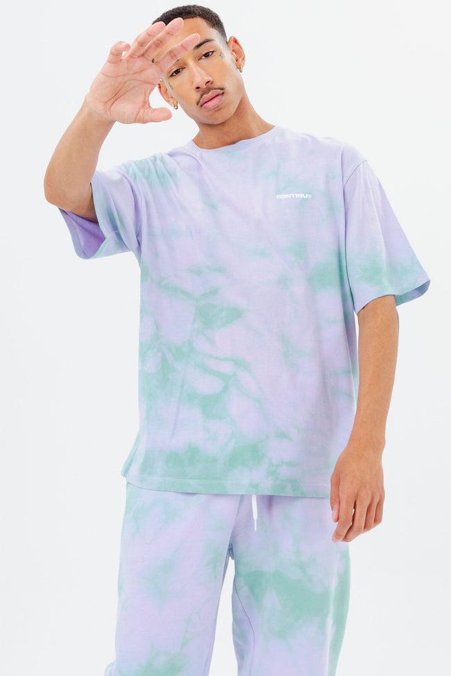 CONTINU8 PURPLE OVERSIZED TIE DYE T-SHIRT