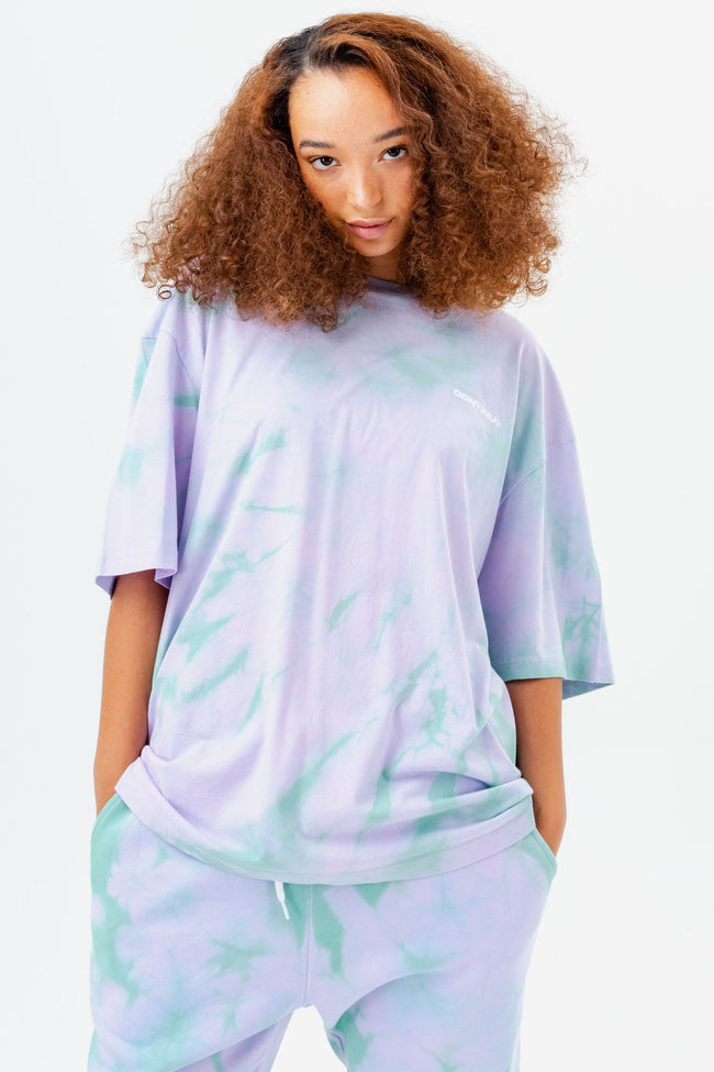 CONTINU8 PURPLE OVERSIZED TIE DYE T-SHIRT