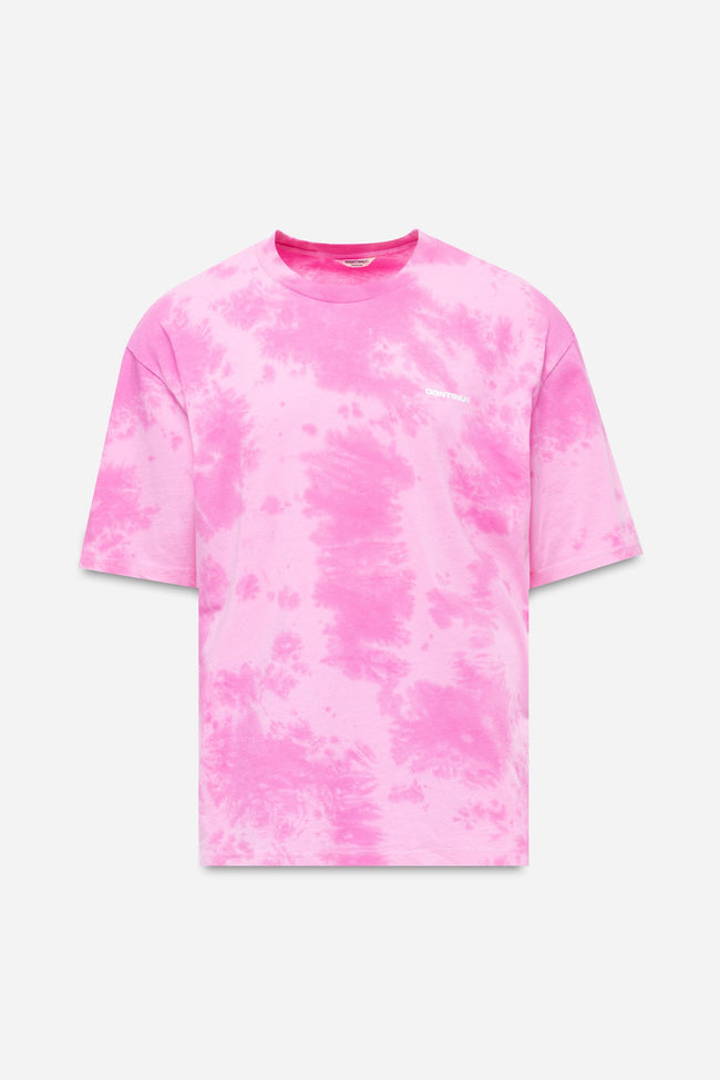 CONTINU8 PINK OVERSIZED TIE DYE T-SHIRT