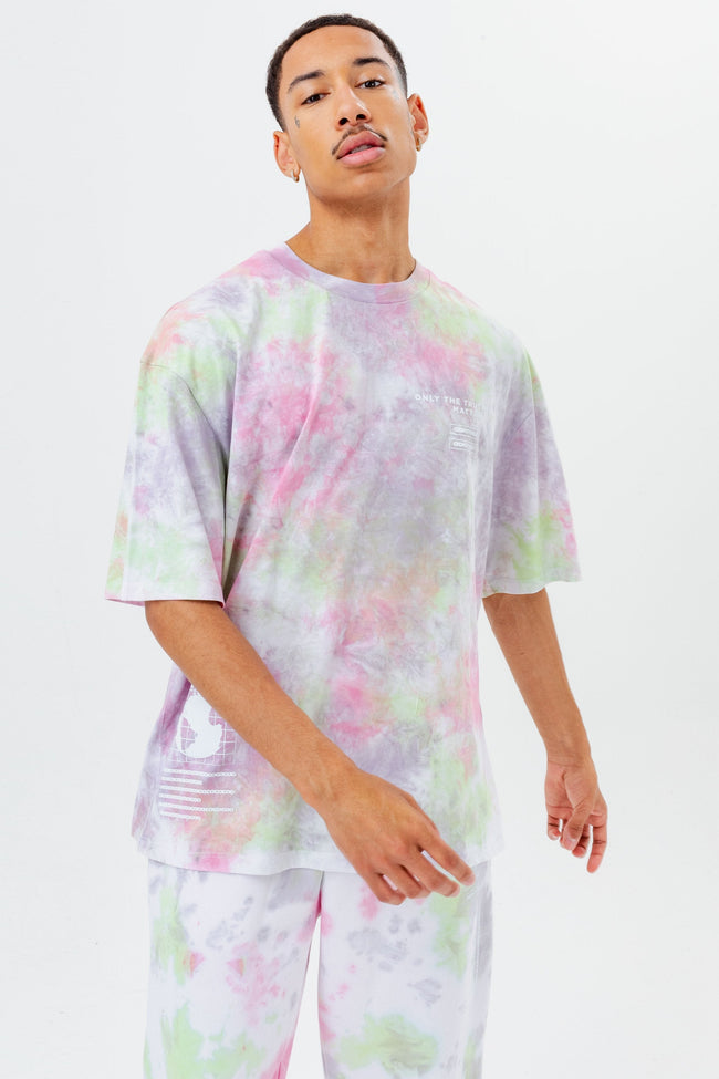 CONTINU8 PINK TIE DYE OVERSIZED T-SHIRT