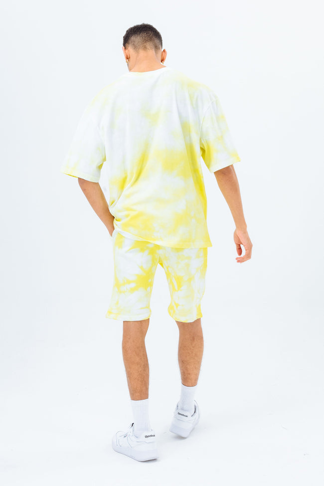 CONTINU8 YELLOW OVERSIZED PRINT T-SHIRT