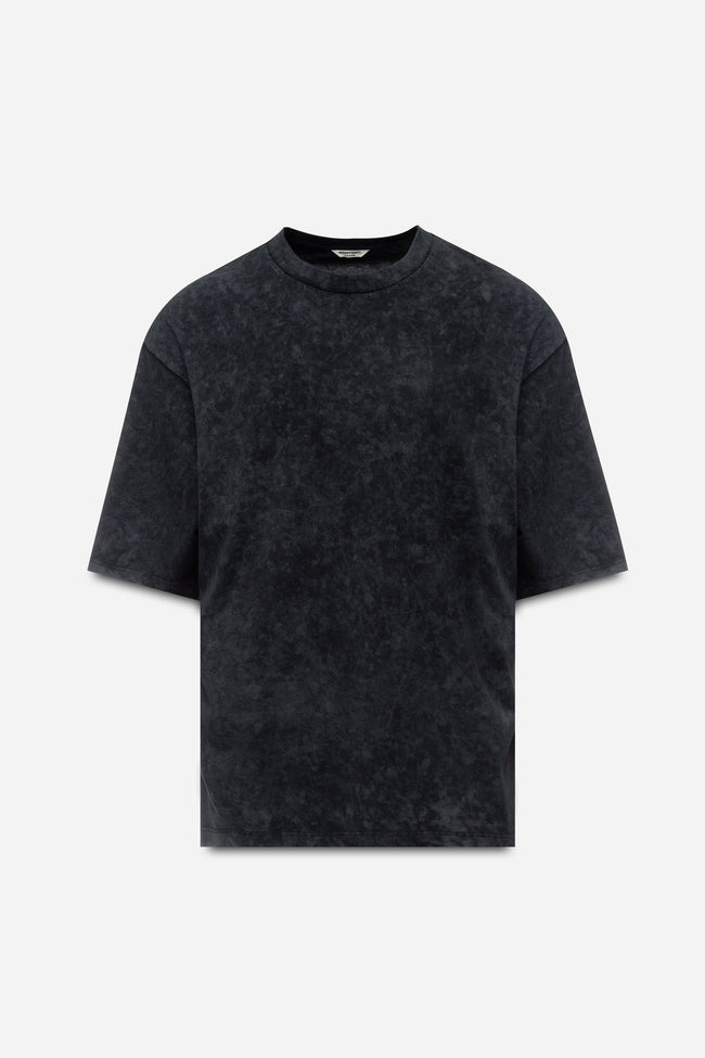 CONTINU8 BLACK OVERSIZED BACK PRINT T-SHIRT