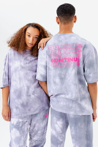 CONTINU8 PURPLE OVERSIZED BACK PRINT T-SHIRT